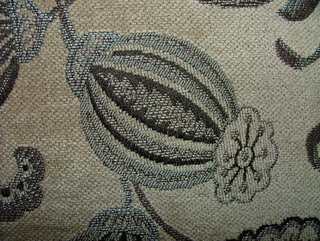 1.8 Metres Summer Fruits Dove Arts And Crafts Chenille Fabric Curtain Upholstery