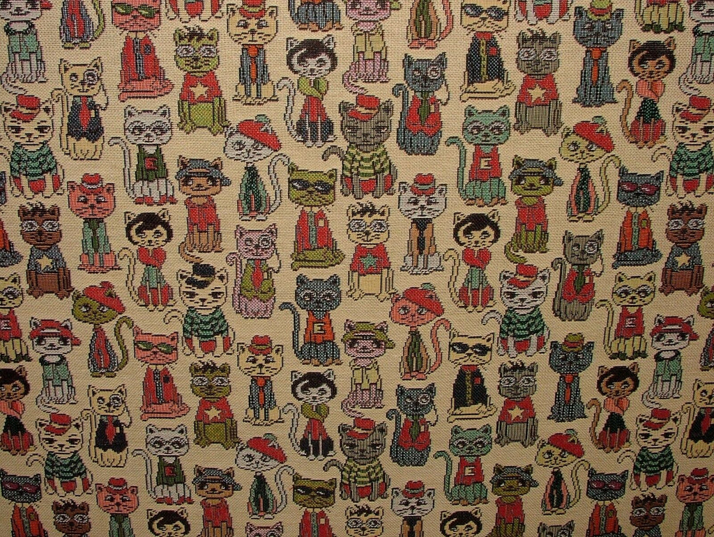 "Animal Tapestry" Designer Fabric Ideal For Upholstery Curtains Cushions Throws