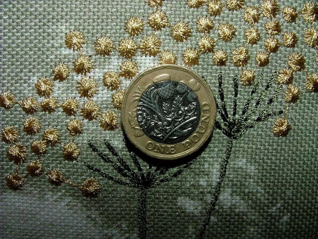 Embroidered Curtain Fabric Botanical Green Floral Upholstery Cushion  12 Metres17