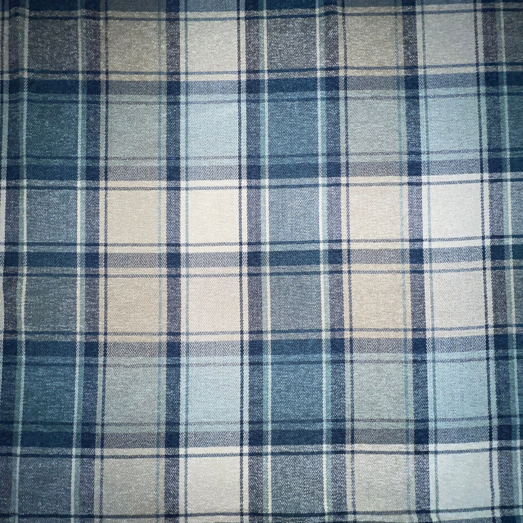 3.2 Metres iLiv Argyle Indigo Tartan Check Fabric Curtain Upholstery Cushion