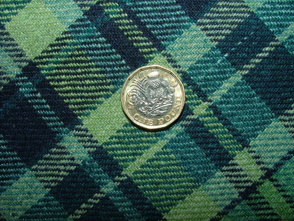 Ocean Highland Wool Blend Tartan Check Upholstery Grade Curtain Cushion Fabric