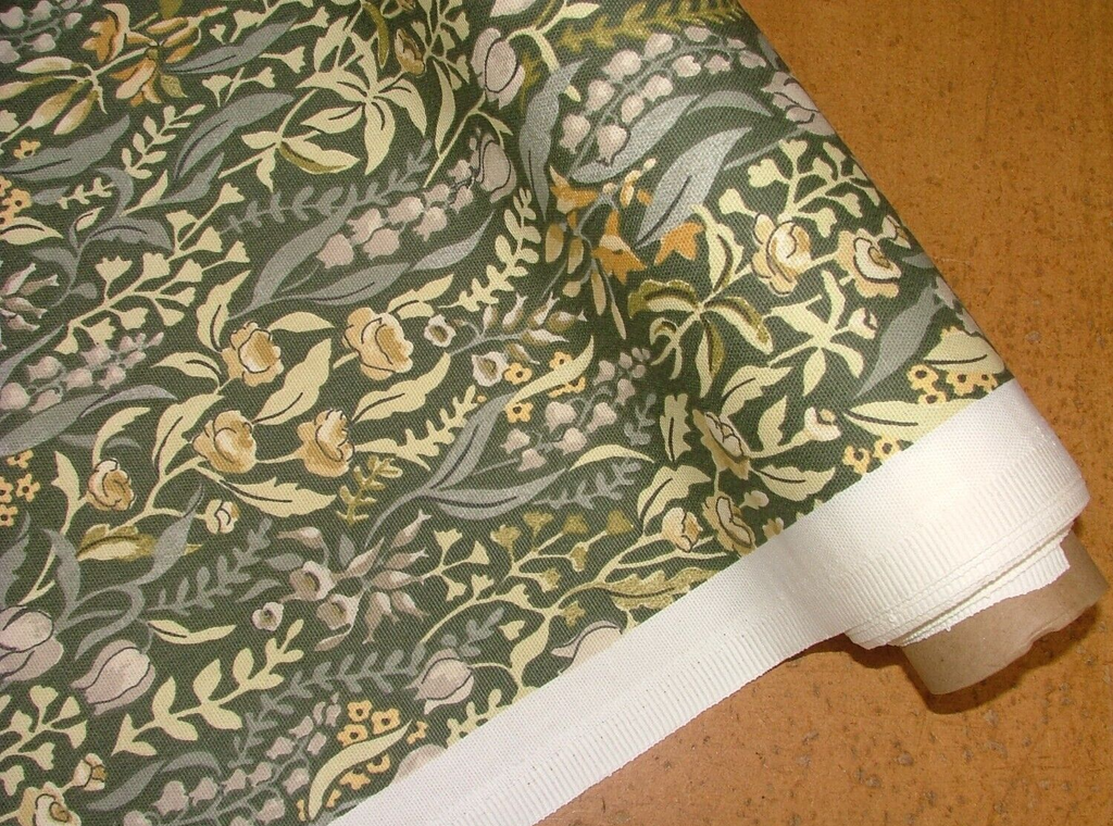 5.6 Metres Kelmscott Moss Woven Cotton Fabric Cushion Curtain Upholstery