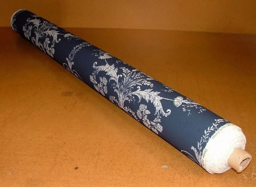 13 Metre Laura Ashley Josette Midnight Blue Fabric Curtain Cushion Upholstery2