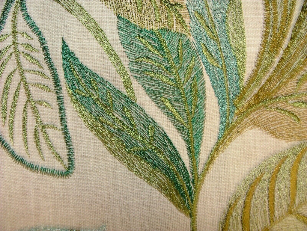 3.4 Metres iLiv Antigua Pistachio Embroidered Fabric Curtain Upholstery Cushion