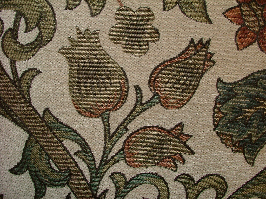 Scottish Thistle Cayenne Chenille Fabric Curtain Cushion Upholstery Throws Blind