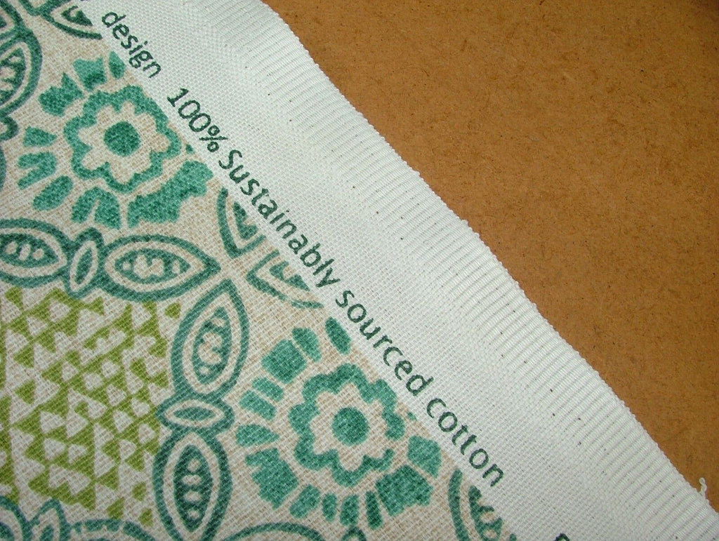 Grand Bazaar Opal Green Cotton Curtain Upholstery Cushion Roman Blind Fabric