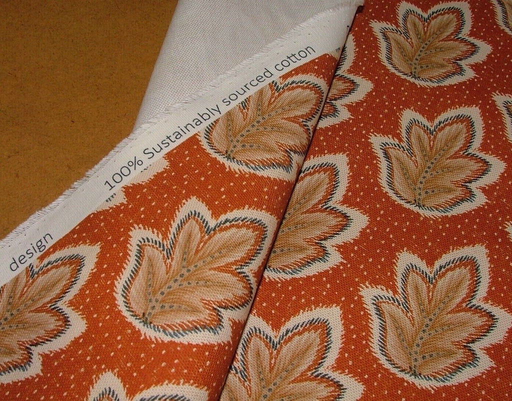 Foliage Fall Leaf 100% Cotton Fabric Curtain Cushion Upholstery Blinds Craft Use