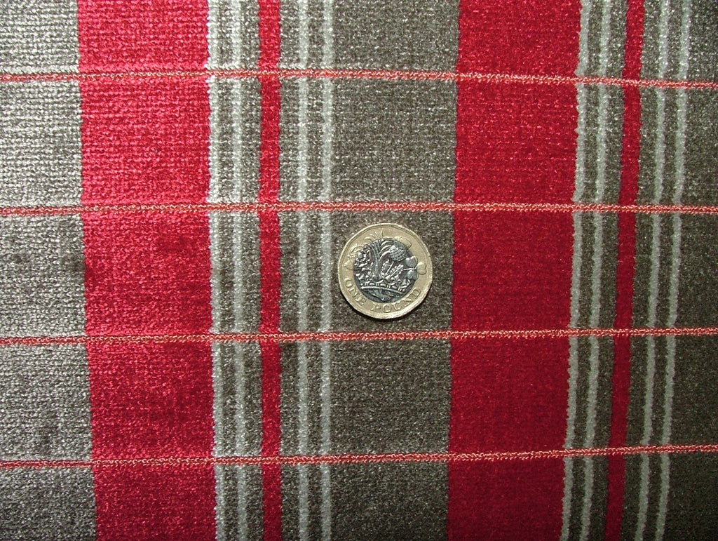 London Underground Upholstery Fabric Southbank Line Ruby RRP £1290.00 - 10 Metre11