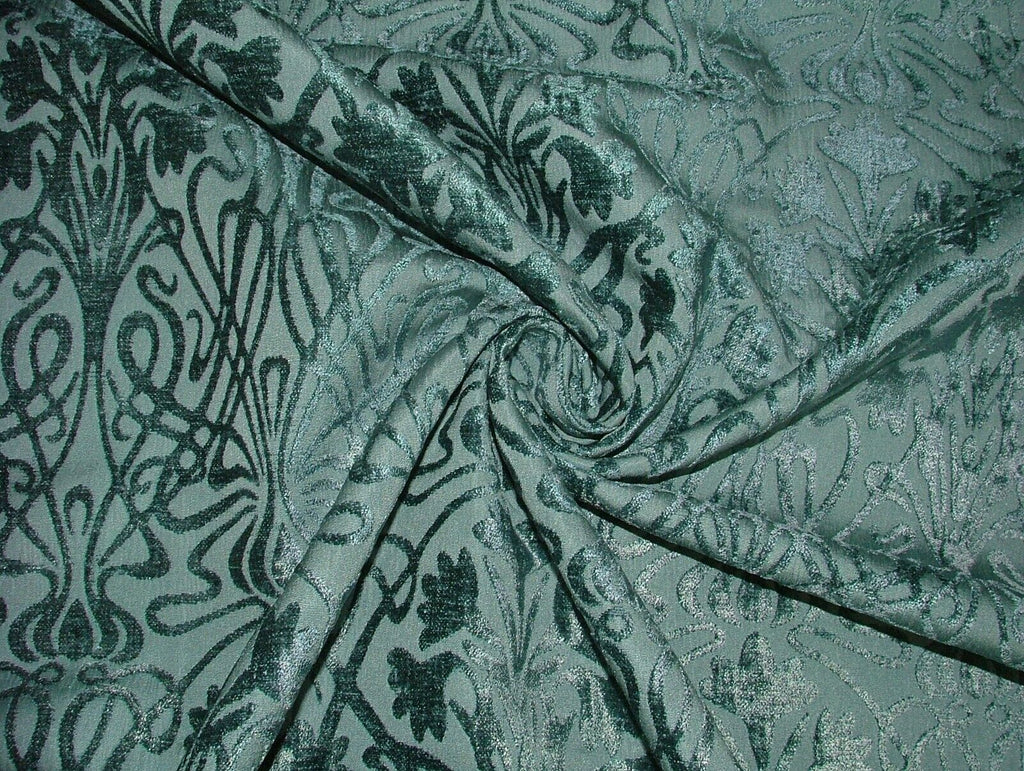 Art Nouveau Verdigris Thick Chenille Fabric Curtain Upholstery Cushion Blinds