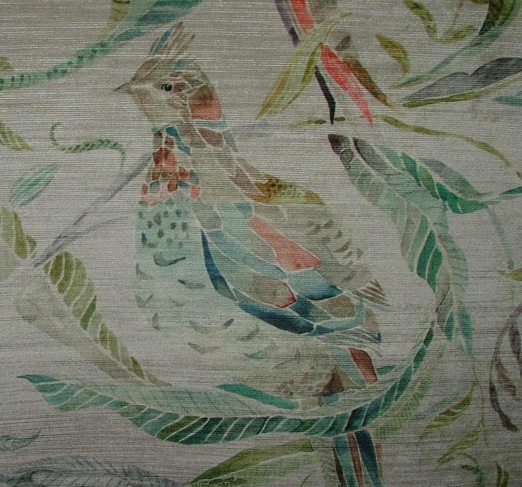 Pheasant Velvet Curtain Fabric Upholstery Cushion By VOYAGE MAISON 3 METRES7