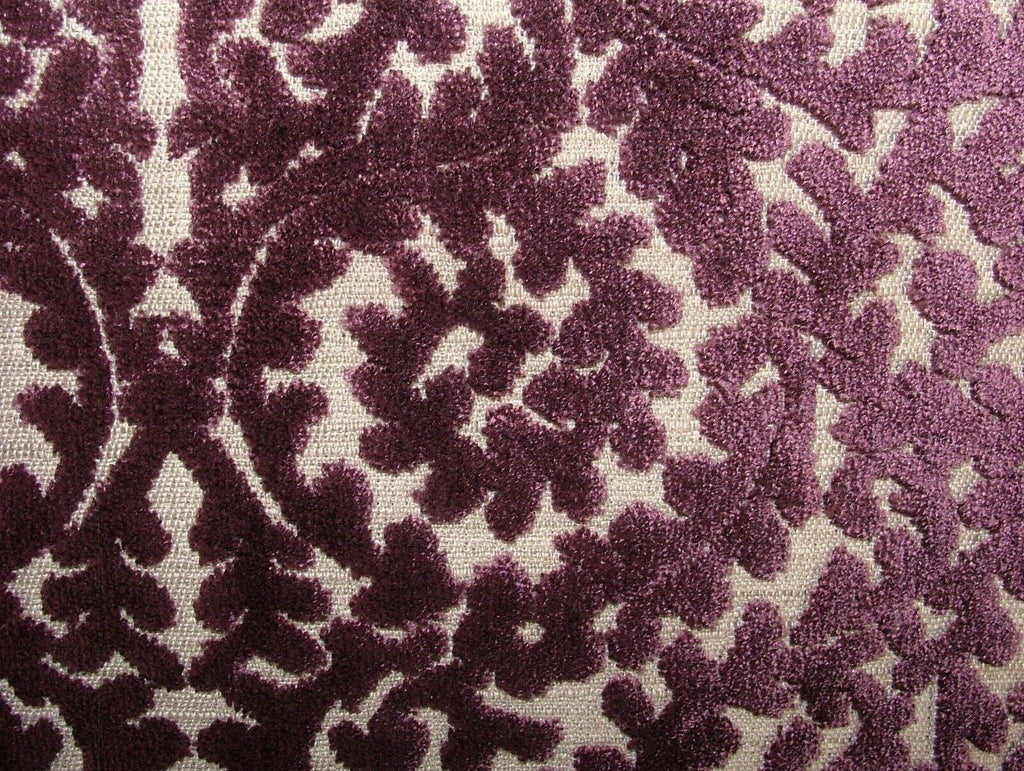 14 Metre iLiv Indiene Plum Plush Velvet Curtain Upholstery Cushion Fabric