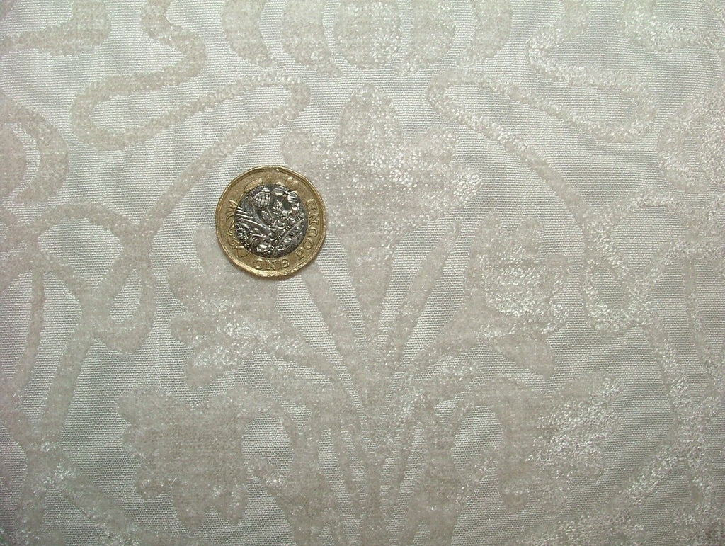 10 Metres Art Nouveau Ivory Chenille Fabric Curtain Upholstery Cushion Multi Use