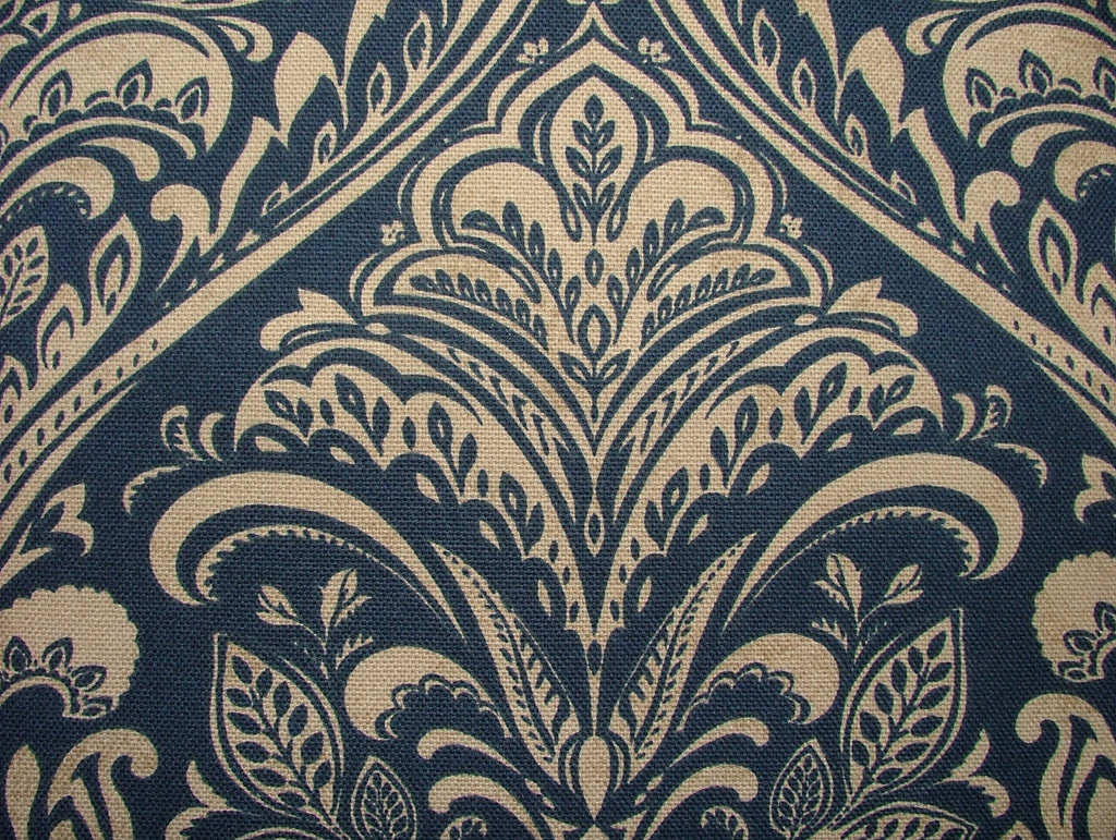 1.1m iLiv Hathaway Indigo Blue Cotton Curtain Upholstery Cushion Blind Fabric7