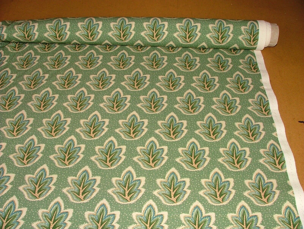 3 Metre iLiv Foshni Leaf Green 100% Cotton Fabric Cushion Curtain Upholstery Use