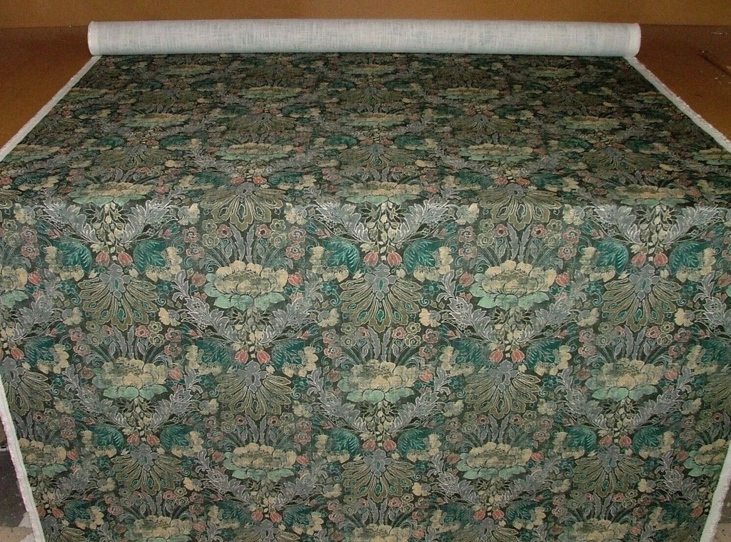 Cromford Jade Digitally Printed Fabric Curtain Upholstery Cushion Headboards