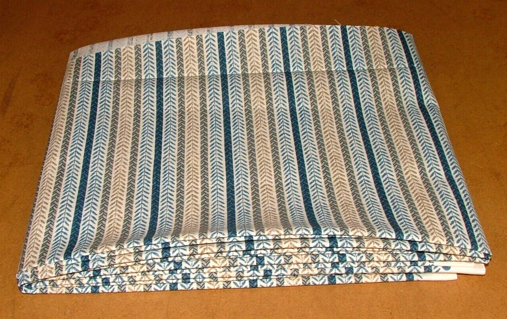 3.4 Metres iLiv Picot Batik Blue Woven Cotton Fabric Cushion Curtain Upholstery