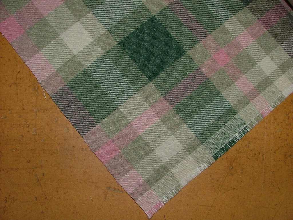 Tobermory Jade Wool Effect Thick Tartan Upholstery Curtain Cushion Fabric