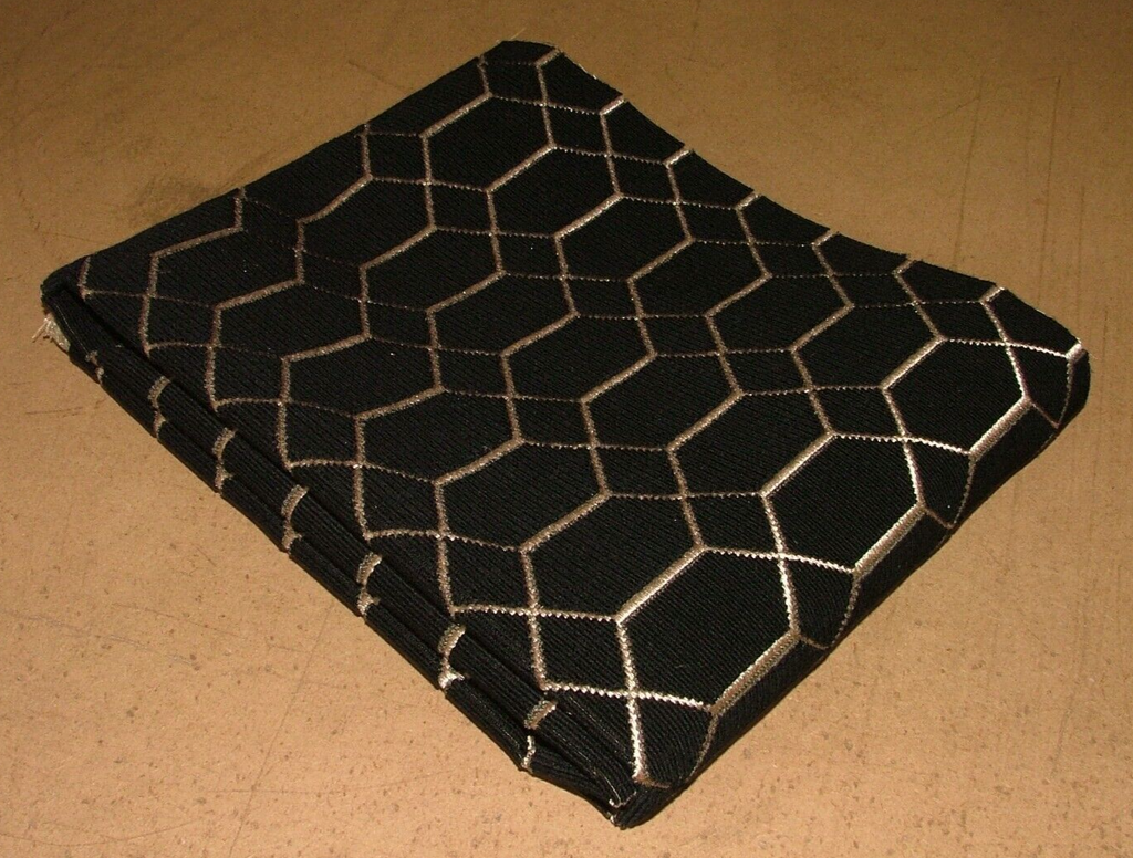 50cm Romo Pendant Black Gold Velvet Fabric Upholstery Cushion Curtain RRP £73.75