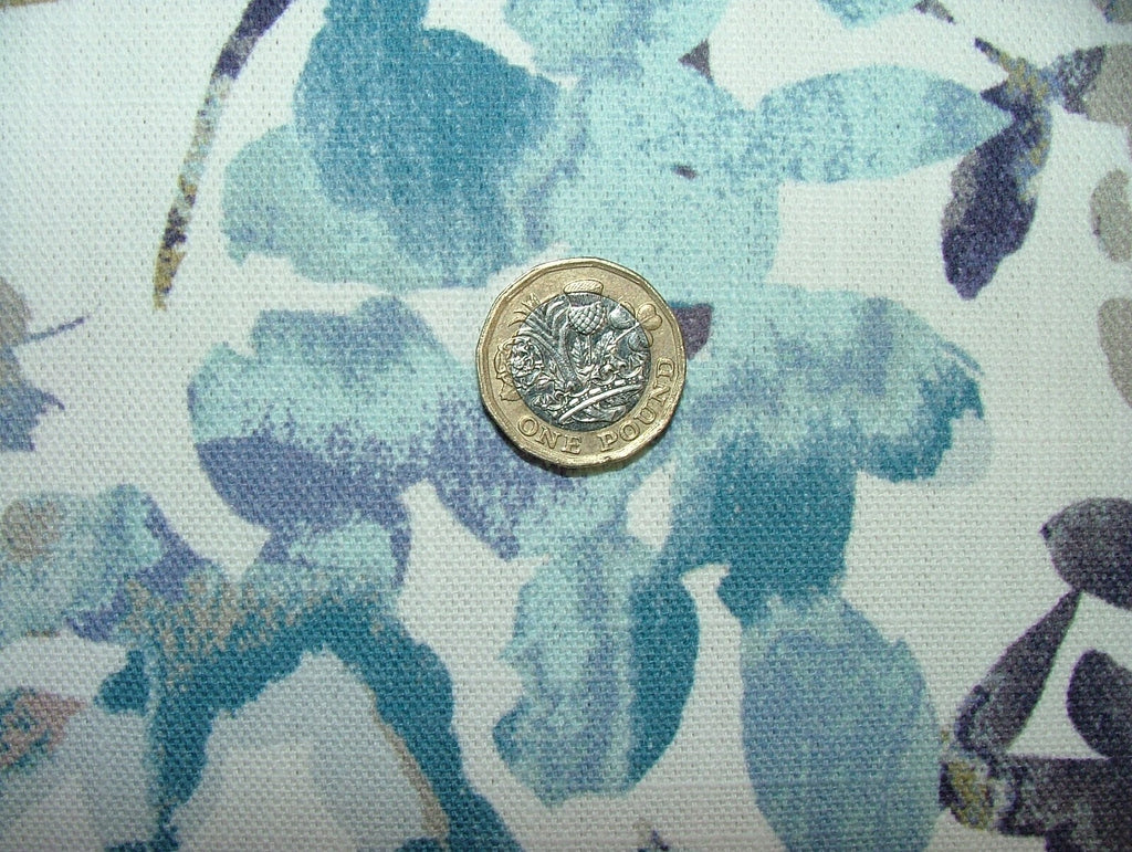 11.5 Metre Romo Hana Indigo Floral Fabric Upholstery Cushion Curtain RRP £500.256