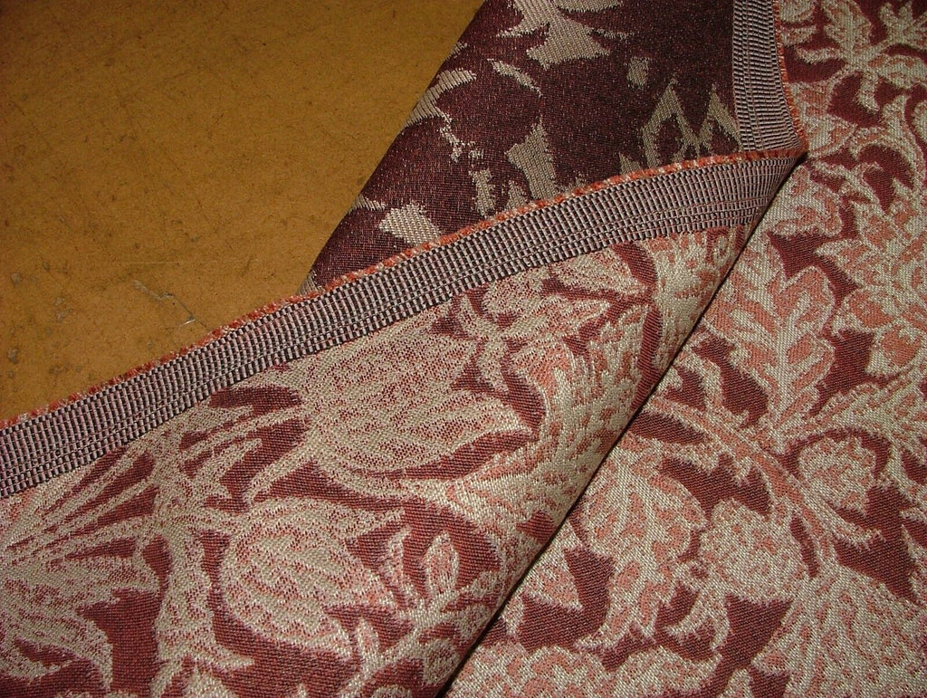 35 Metres Riverhill Claret Woven Jacquard Fabric Curtain Upholstery Cushion