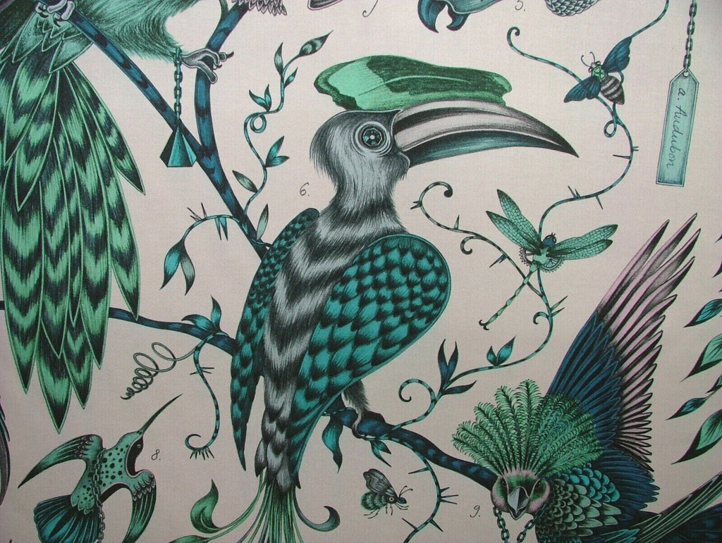 Emma J Shipley Fabric Audubon Jungle Cotton Curtain Upholstery Cushion Fabric