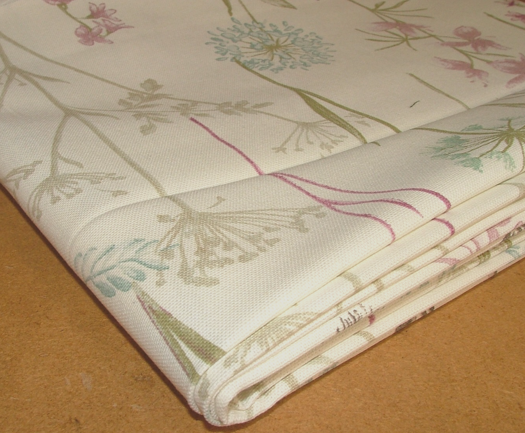 1.5 Metres Fryetts Wild Flower Heather Cotton Fabric Upholstery Cushion Curtain5