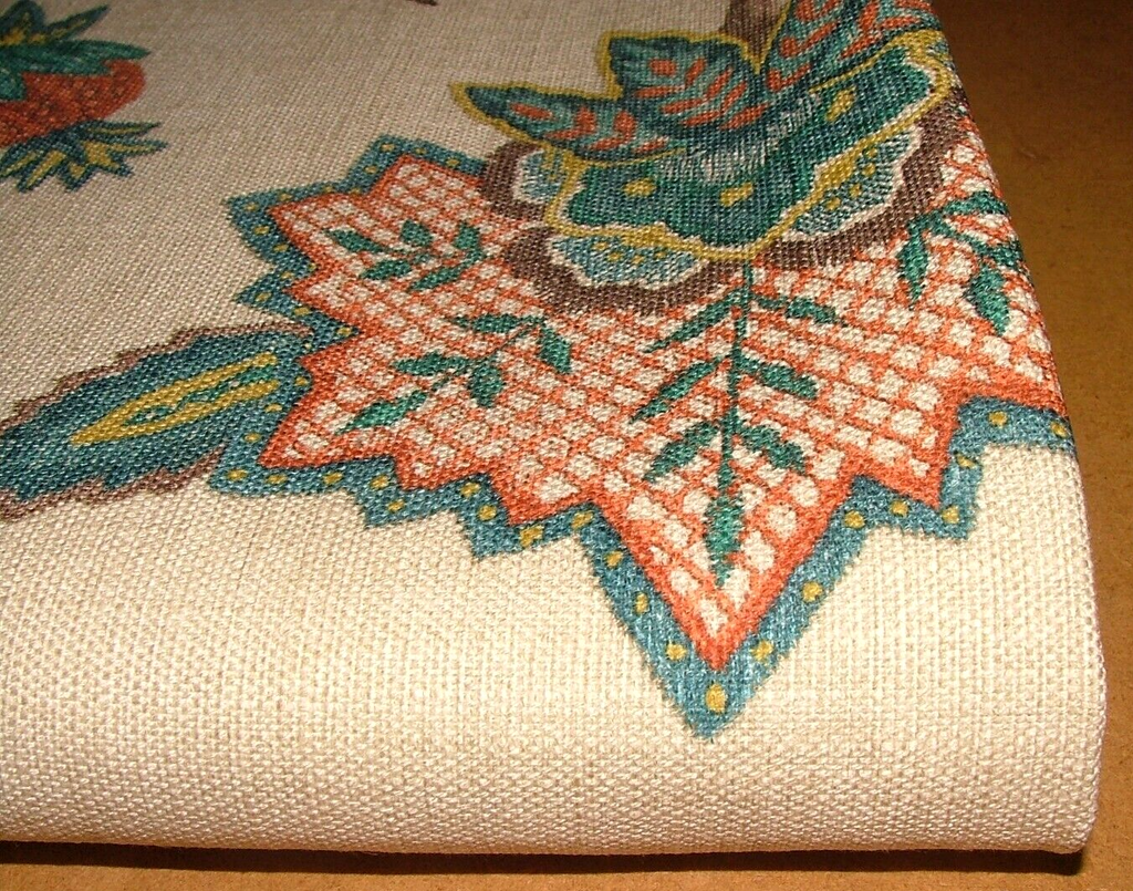 2.6 Metres iLiv Chanderi Papaya Linen Mix Fabric Cushion Curtain Upholstery