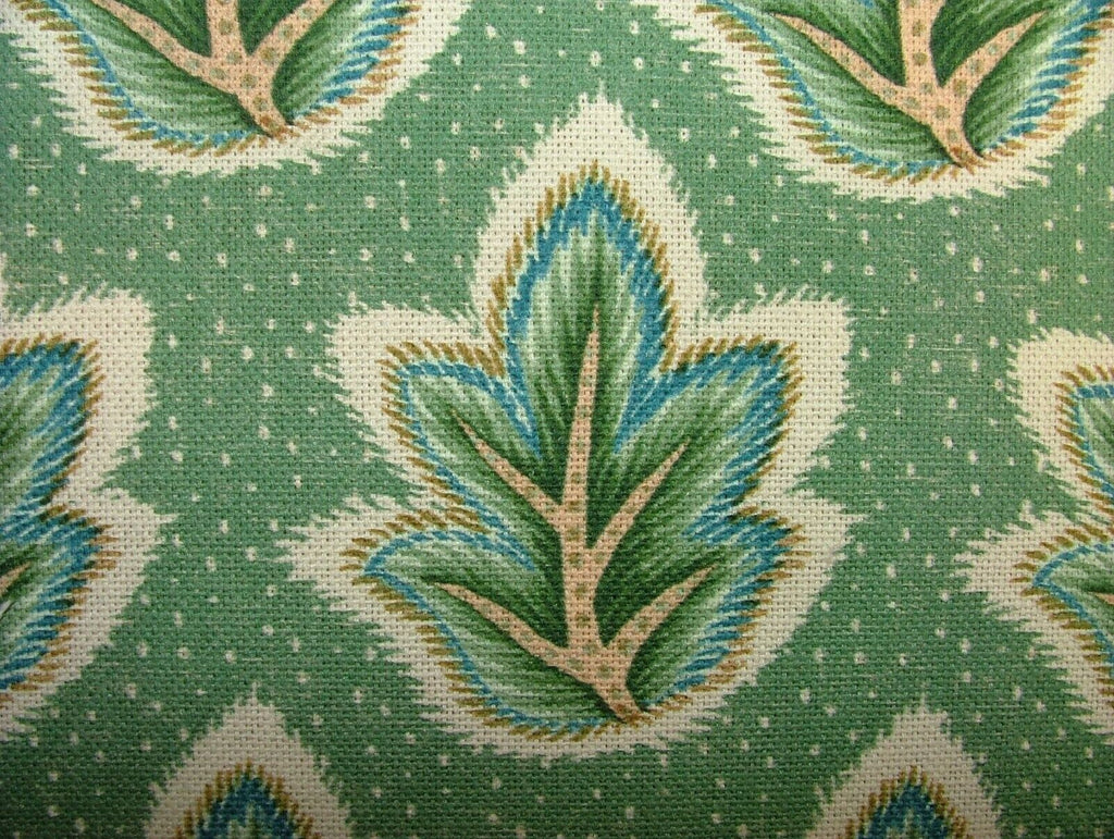 3 Metre iLiv Foshni Leaf Green 100% Cotton Fabric Cushion Curtain Upholstery Use