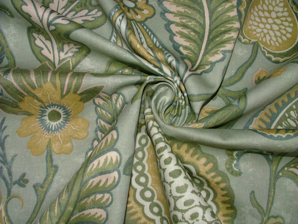 5.5 Metres iLiv Winter Fruits Sage Cotton Fabric Cushion Curtain Upholstery