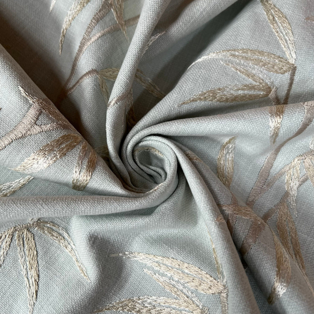 2.9 Metres iLiv Sumi Duckegg Embroidered Fabric Curtain Upholstery Cushion