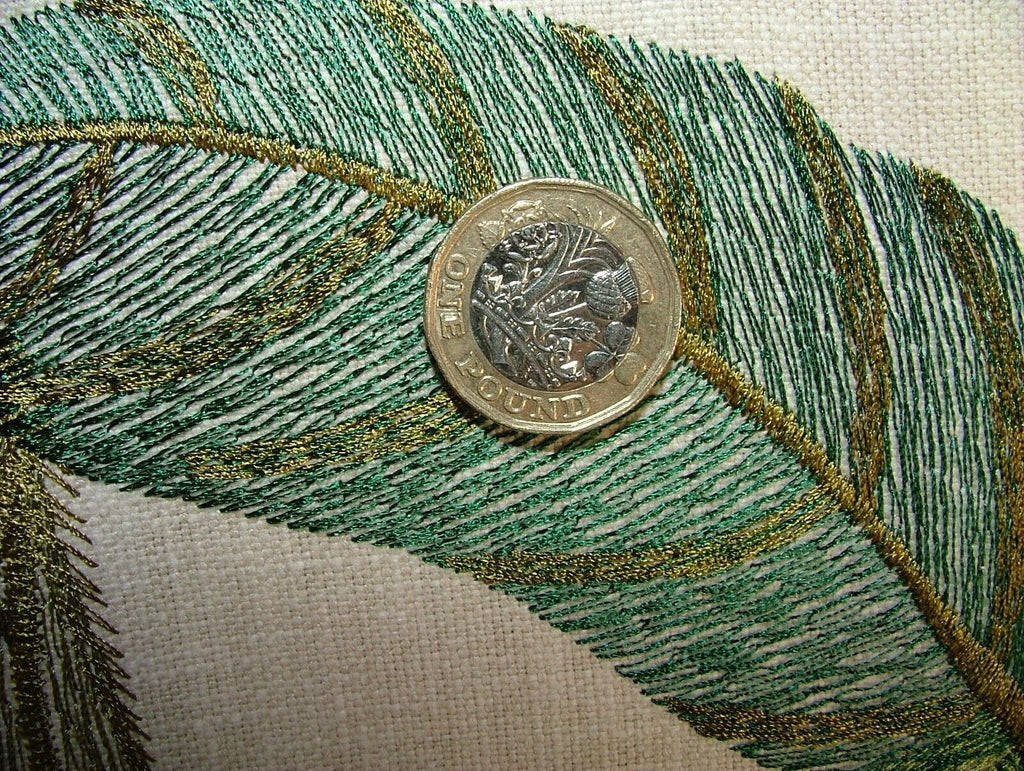 3.4 Metres iLiv Antigua Pistachio Embroidered Fabric Curtain Upholstery Cushion