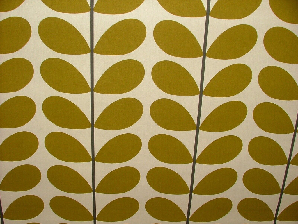 Orla Kiely Two Colour Stem Olive Cotton Curtain Upholstery Cushion Craft Fabric