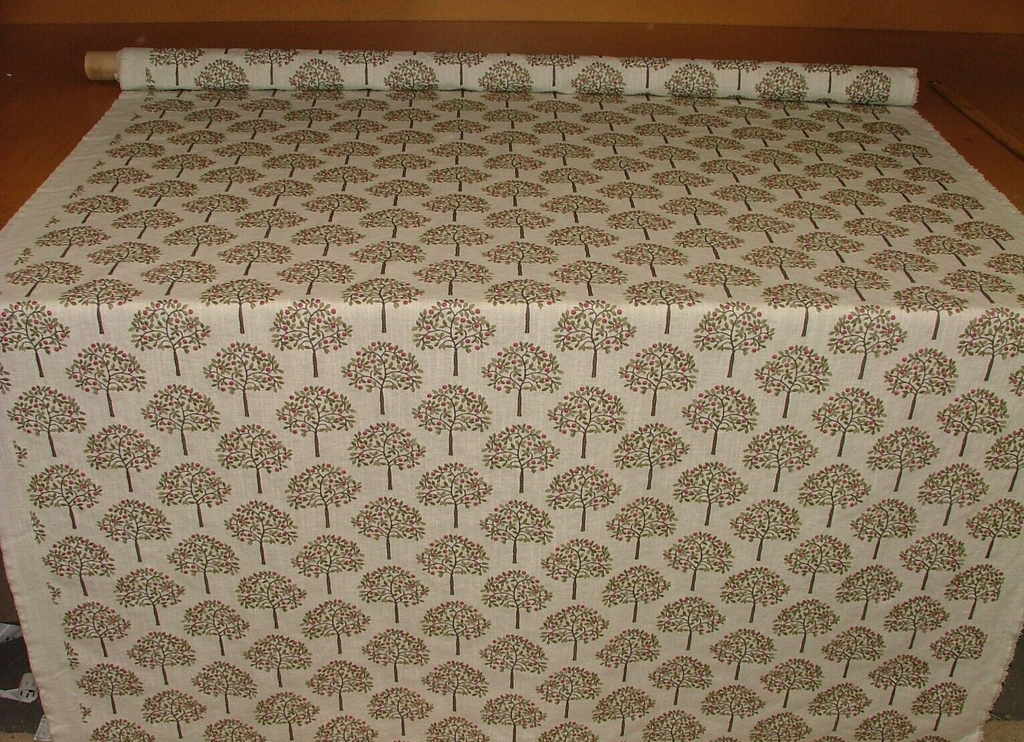 2.8 Metre Orange Grove Mist Embroidered Fabric Curtain Upholstery Cushion