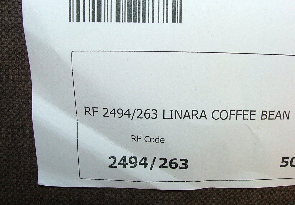 Romo Linara Coffee Bean Brown Linen Union Fabric Upholstery Cushion Curtain