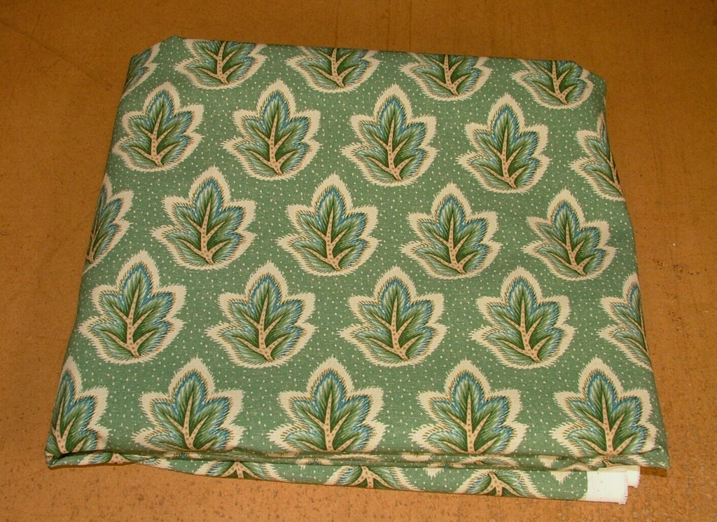 3 Metre iLiv Foshni Leaf Green 100% Cotton Fabric Cushion Curtain Upholstery Use