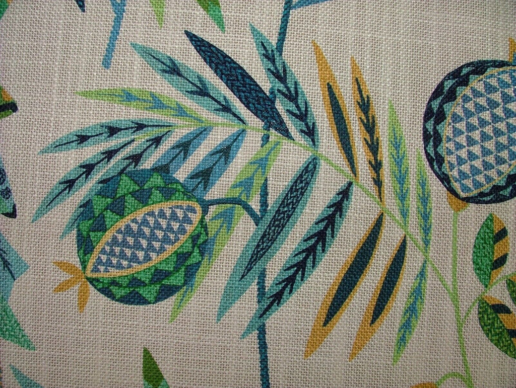 Hoopoe Bird Neptune Linen Blend Fabric - Curtain Upholstery Cushion Headboards