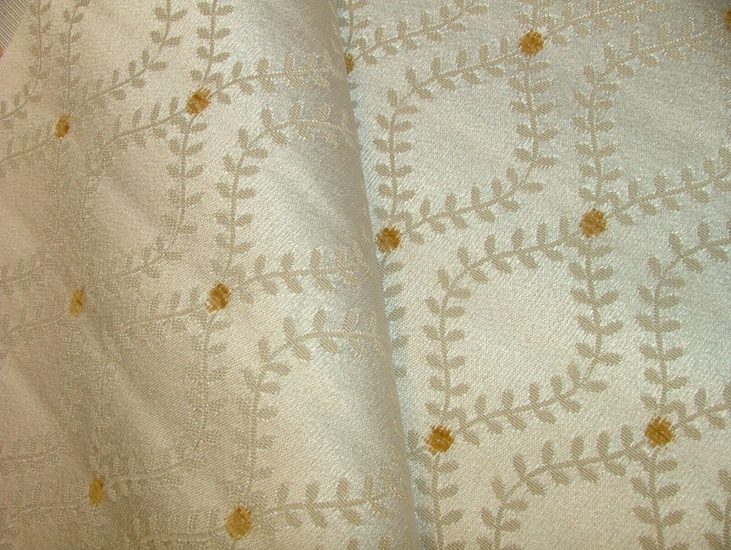 iLiv Woven Jacquard Fabric 3.4 Metres Tallis Ivory Cushion Curtain Upholstery0