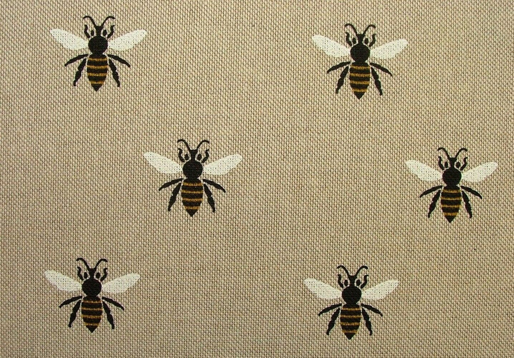 HONEY BEES Fabric Curtain Upholstery Craft Quilting Patchwork Cushion Blind Bags