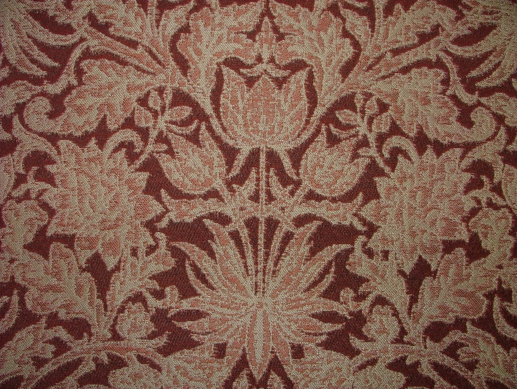 Riverhill Claret Woven Jacquard Fabric Curtain Upholstery Cushion 35 Metres6