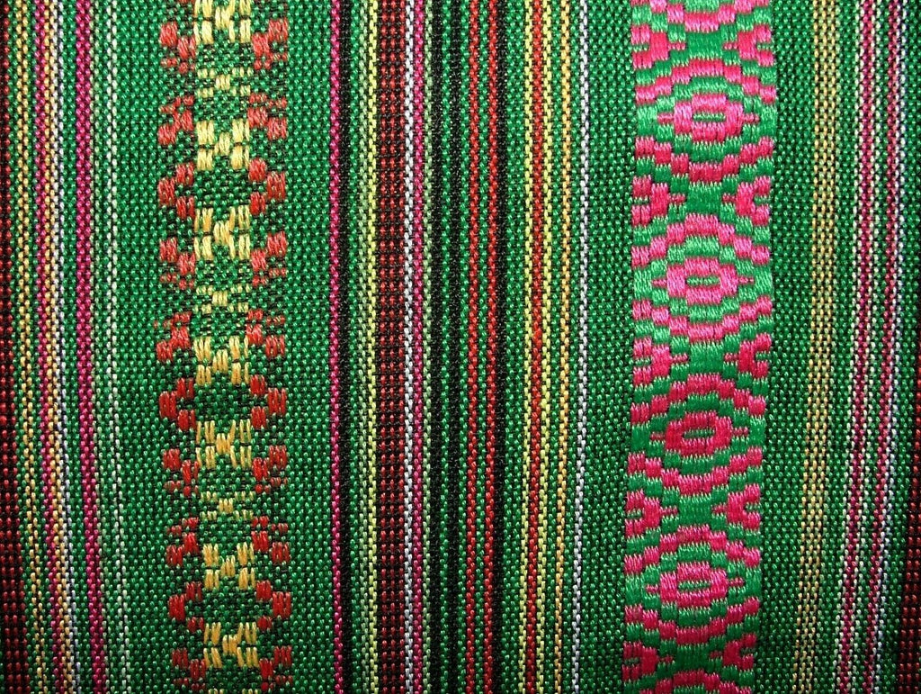 Mexican Jalapeno Stripe Woven Jacquard Curtain Upholstery Cushion Blind Fabric