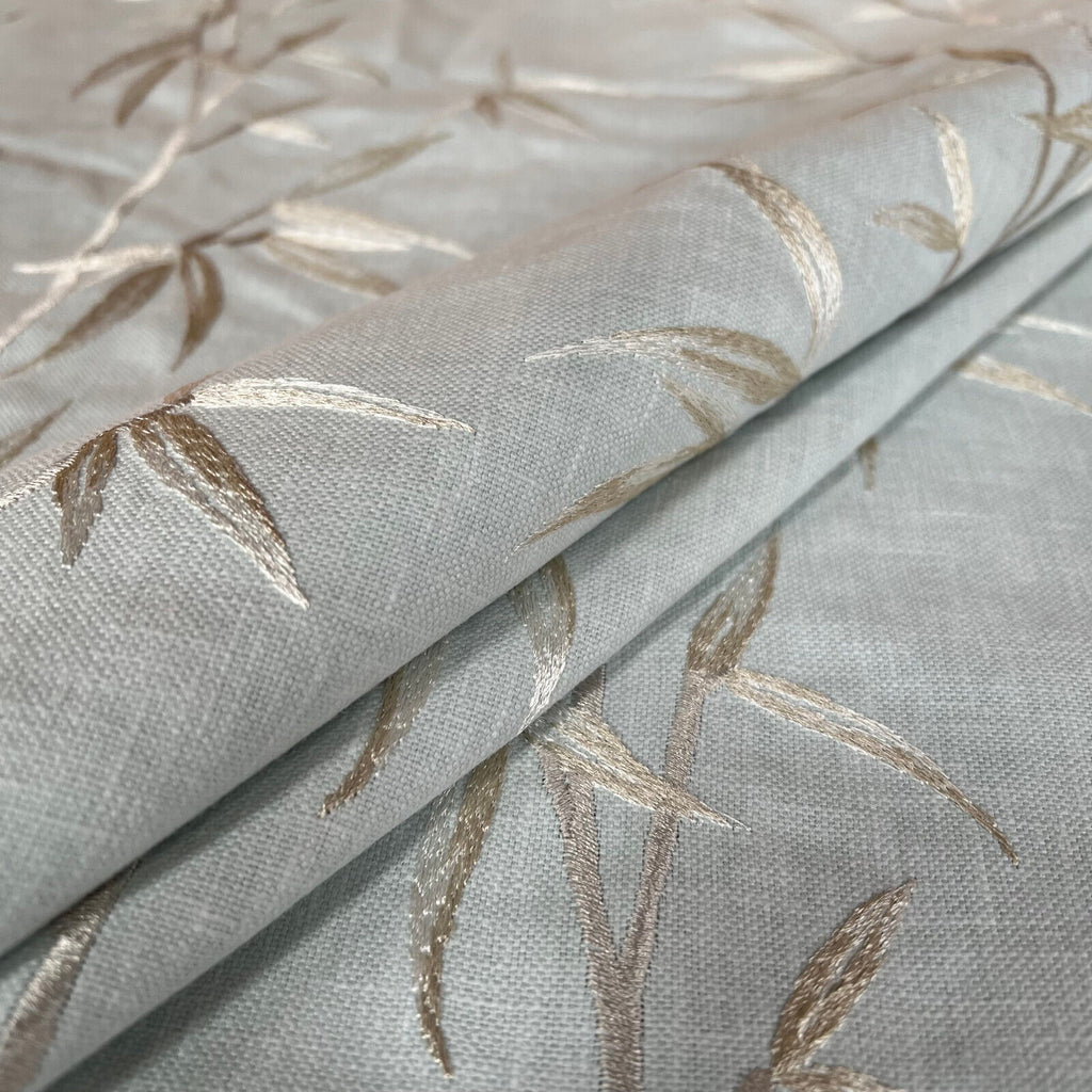 2.9 Metres iLiv Sumi Duckegg Embroidered Fabric Curtain Upholstery Cushion