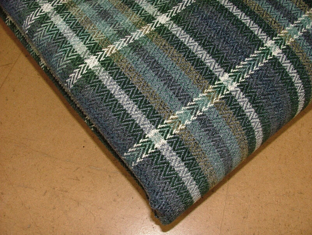 2.7 Metre Pitlochry Indigo Blue Tartan Flame Retardant Fabric Upholstery Cushion