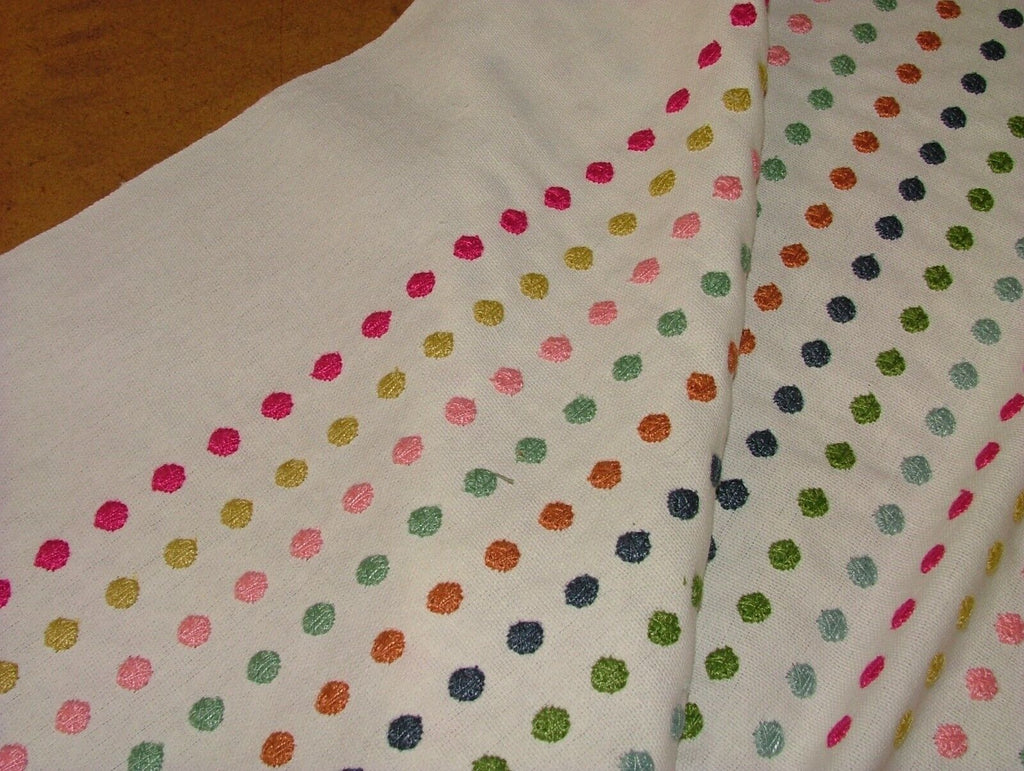 4.2 Mt Romo Dotty Tutti Frutti Embroidered Fabric Upholstery Curtain RRP £533.40