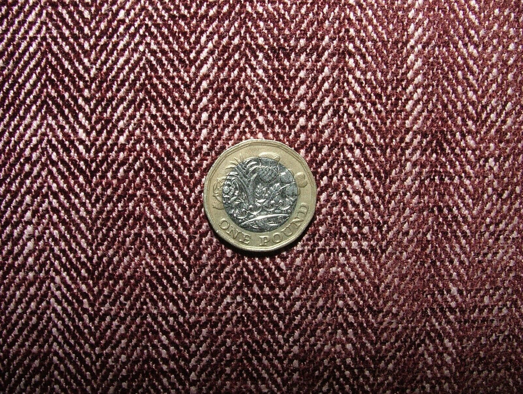 20 Metres Herringbone Copper Linen Blend Curtain Upholstery Fabric RRP £560.00