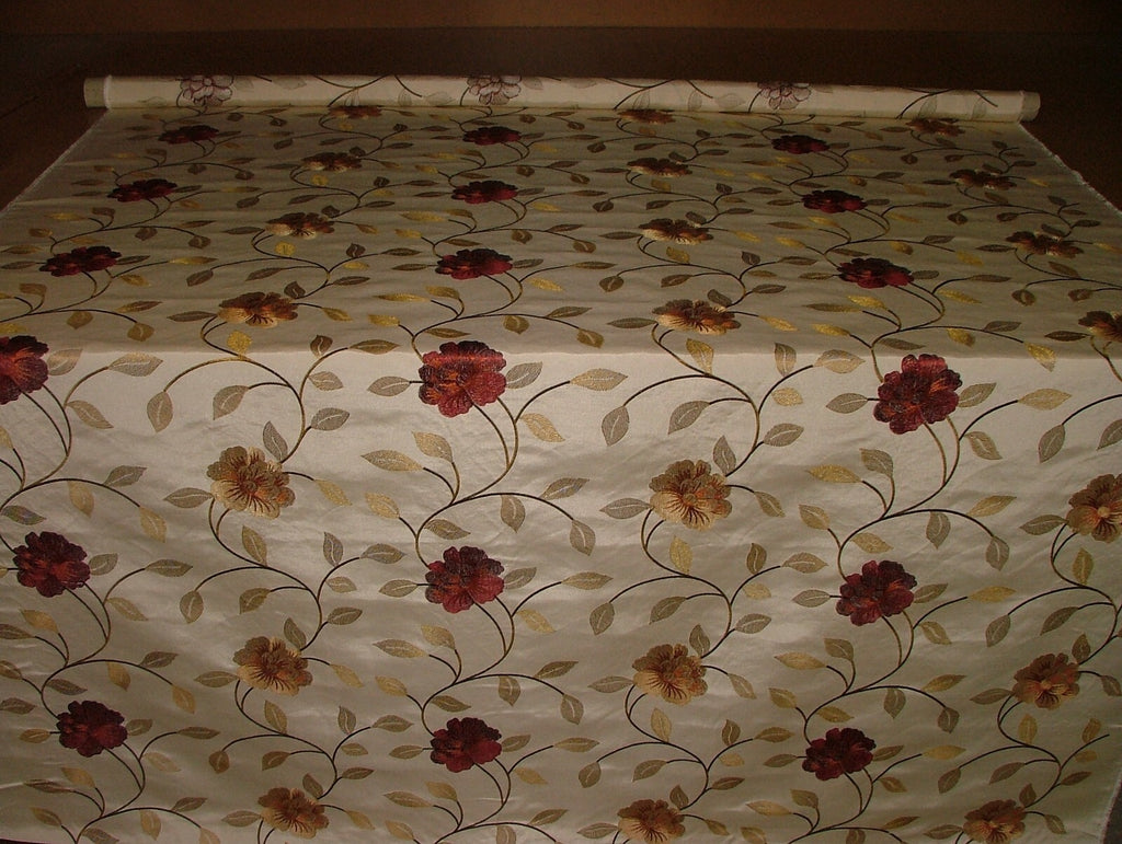 1.9m Prestigious Textiles Petal Ruby Faux Silk Fabric Upholstery Cushion Curtain4