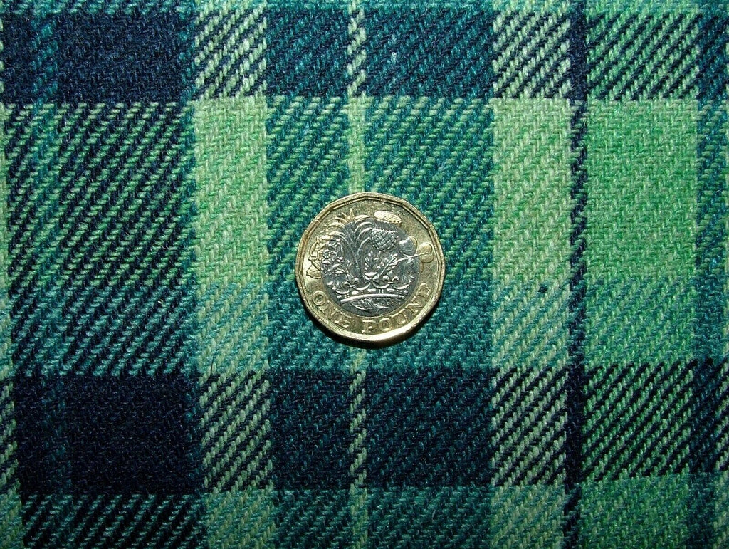 Ocean Highland Wool Blend Tartan Check Upholstery Grade Curtain Cushion Fabric