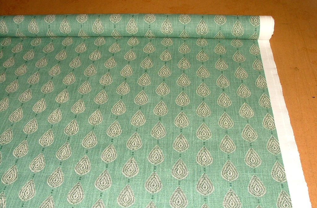 3.4 Metres iLiv Indo Forest Green Woven Cotton Fabric Cushion Curtain Upholstery