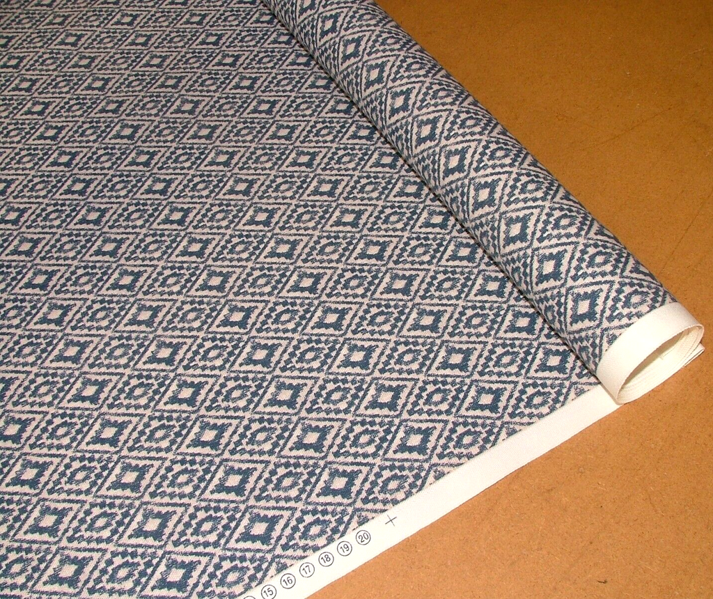 2.6 Metres iLiv Aztec Indigo Blue Woven Cotton Fabric Cushion Curtain