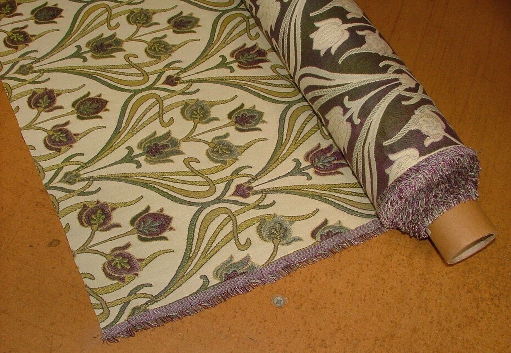 Art Nouveau Pugin Mulberry Woven Jacquard Curtain Upholstery Cushion Fabric