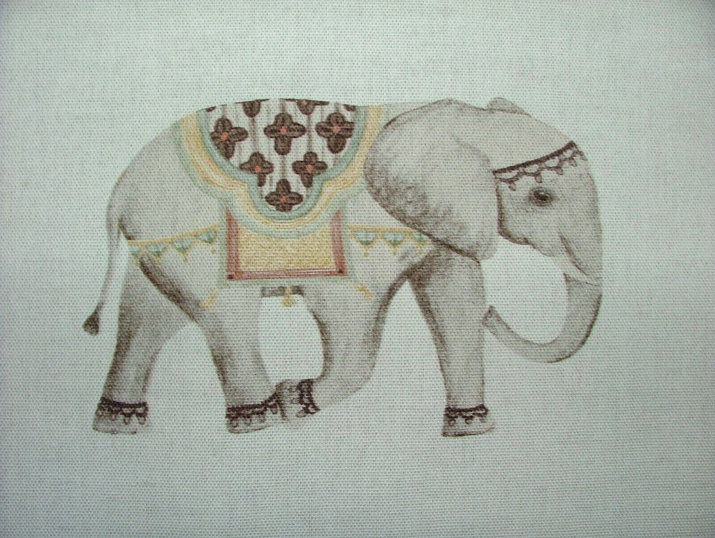 Jaipur Indian Elephant Natural Cotton Curtain Upholstery Cushion Blind Fabric